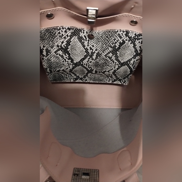 Leather Shoulder Bag Snake Print - Picture 5 of 7